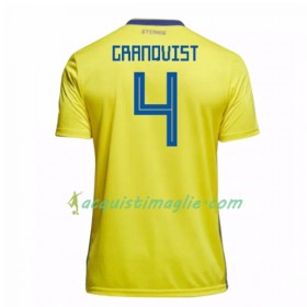 Divisa di Calcio Svezia Granqvist 4 Prima Mondiali 2018